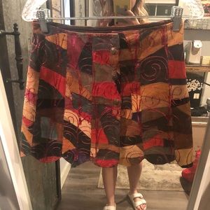 Vintage Patch Wrap Skirt